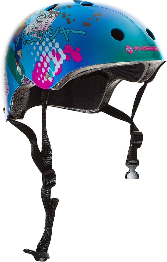 Punisher Skateboards 11-Vent Multi-Sport Skateboard and BMX Helmet For Youth Boys and Girls, Size Medium, For Ages 5-8 Years Old