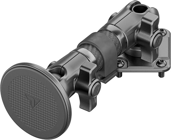 Tackform All Metal Dash Mount Magnetic Phone Holder - Compatible with MagSafe, 2024-2025 Jeep Wrangler JL, 4xe, Gladiator JT | Carbon Fiber Arm | Compatible with iPhone, Galaxy, More | Black