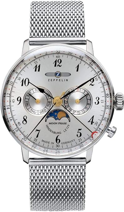 Zeppelin Mens Watch Serie LZ129 Hindenburg (Silver)
