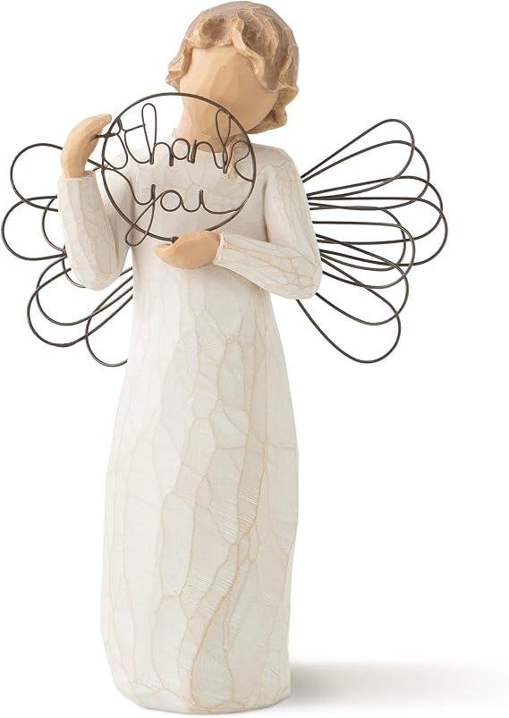 Willow Tree Just for You Angel, with Sincere Thanks, A Gift to Express Appreciation and Thankfulness for Teachers, Volunteers, Donors, Caregivers, Friends, Sculpted Hand-Painted Angel Figure