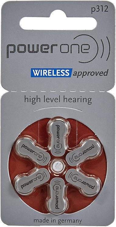Power One Zinc p312 hearing aid battery,60 pcs pack