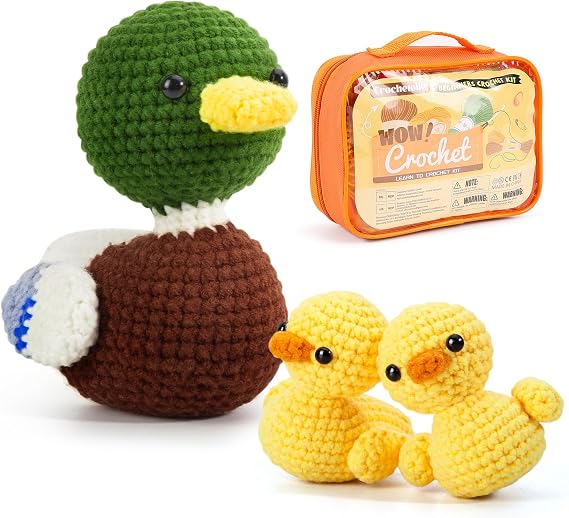 Crochetobe Crochet Kit for Beginners, Crochet Animal Kit for Adults Kids