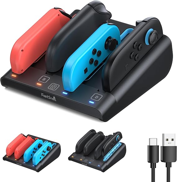 FASTSNAIL 8-in-1 Charging Dock for Nintendo Switch2 & Switch 1/ OLED Joypad