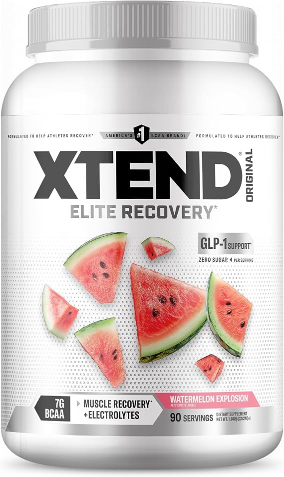 Xtend Original BCAA Powder, Zero Sugar, Watermelon Explosion, 90 Serv