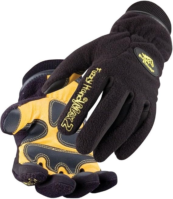 Black Stallion Fuzzy Hand Max2 Gloves - LARGE