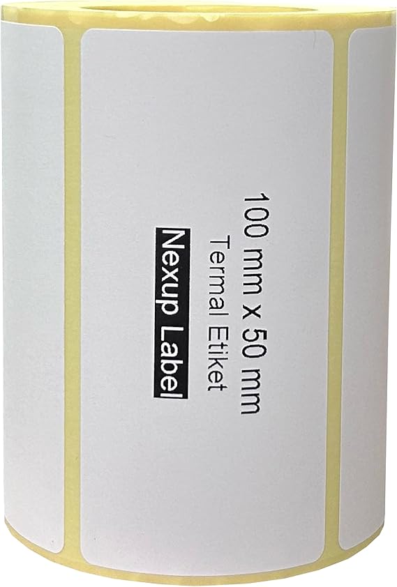 100x50 mm Termal Etiket, Barkod/Adres/Kargo Termal Etiketleri, Zebra ve Diğer Yazıcılarla Uyumlu