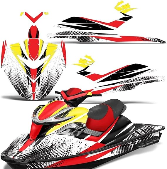 Jet Ski Graphics kit Sticker Decal Compatible with Sea-Doo RXP 2004-2011 - Bold Race