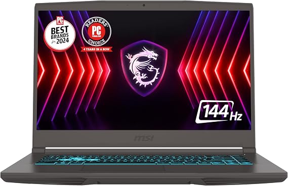 msi Thin 15 15.6 144Hz FHD Gaming Laptop: Intel Core i7-13620H, NVIDIA Geforce RTX 4050, 16GB DDR4, 512GB NVMe SSD, WiFi 6E, Win 11: Black B13VE-2678US