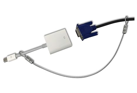 Universal CableTether - TetherClamp (4 Pack) - Heavy Duty, Reusable, Adjustable, Cable Tether - Secure Conference Room Computer Display Adapters and Mac Adapters