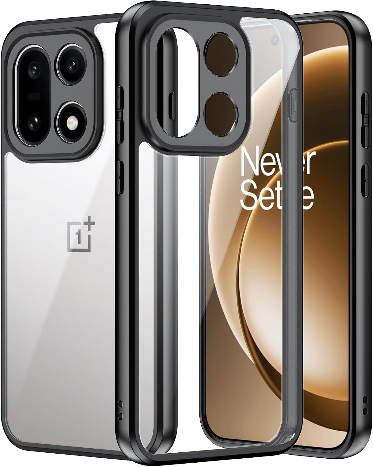 for OnePlus 15 Case,high qualit,Flexible Silicone  PC Acrylic Back,Scratch Resistant,FlexibleFull Protection,Anti-Skid
