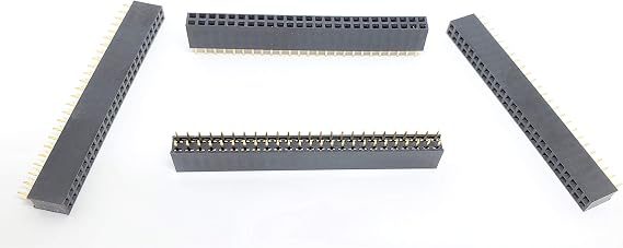 25-Pack 50P 2.54mm 0.1" Pitch PCB Female Pin Headers 2x25 Dual Rows 50 Pins Female Sockets to Male Straight PCB DIP, Double Rows PC Board Through-Board Strip