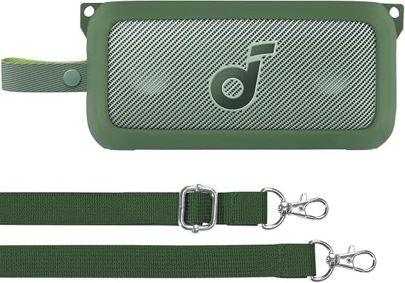 co2CREA Soft Silicone Case for Anker Soundcore Motion 300, Green