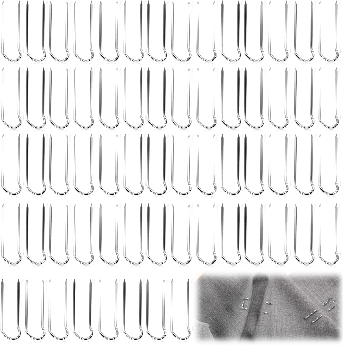 100 Pcs Mossing Pins, 23mm Wreath Pins Floral Craft U Pins Wreath Making Supplies Floristry Supplies Flower Arranging Accessories for Floristry Oasis Foam Funeral Tributes