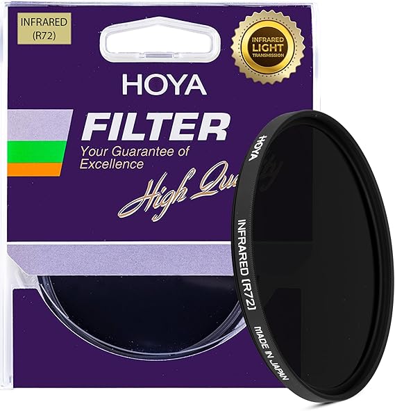 Hoya R72 Infrared Lens Filter 46mm - IR Pass Filter 760nm-860nm for Camera