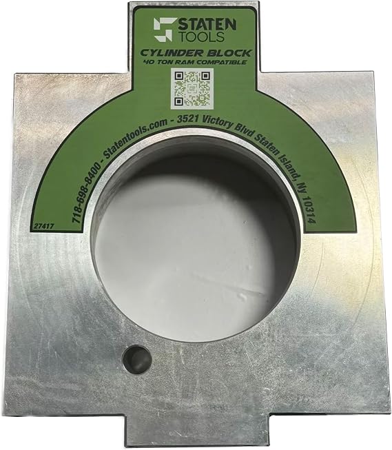 27417 Cylinder Block for Greenlee 881 & 881CT Hydraulic Benders OEM Replacement, High-Strength Steel, Hydraulic Pressure Control