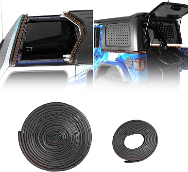Hooke Road Hardtop Seal Kit Weatherstrip Soundproof Rubber Sealing Strips for 2007-2026 Jeep Wrangler JK JL Unlimited 4-Door Hardtop & 2020-2026 Jeep Gladiator JT