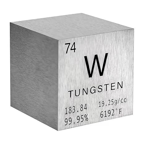 Cube (2in),Metal Cube Element, for Students Teacher Science Lover Collection Element Collection Experiment Material-50mm||W