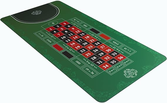 Casino Roulette Mat Multiple Sizes by Bullets Playing Cards