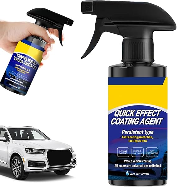 Car Polish Ceramic Coating Car Spray Wax,2025 New Advanced Car Quick-acting Coating Agent, Multi-functional Ceramic Spray for Superior Paintwork Protection High-Gloss Finish (120ml)