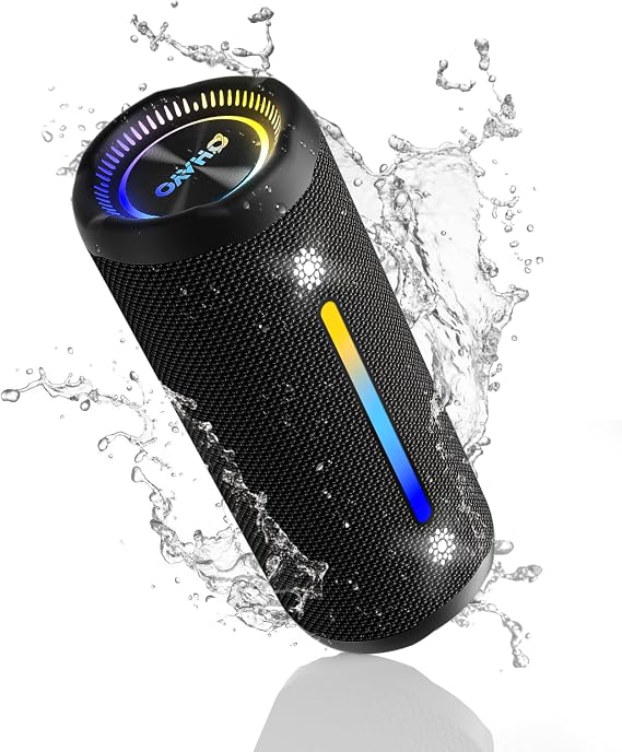 OHAYO Portable Bluetooth Speaker Wireless, 35W Loud, IPX7 Waterproof, Black