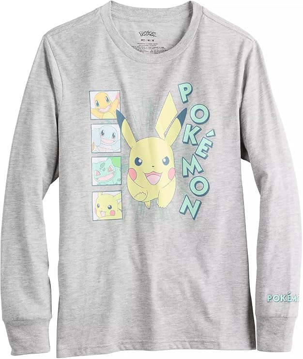 Pokemon Girls' Pikachu Long Sleeve T-Shirt