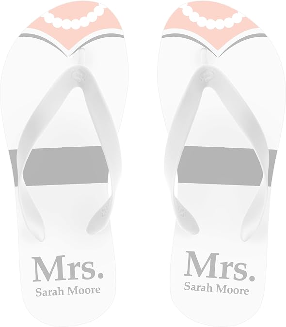 MRS. Name Bridal Flip Flops Personalize Yours!