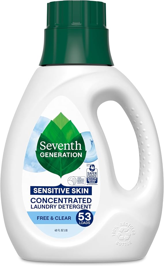 Seventh Generation Laundry Detergent, Free & Clear, 40 oz, 53 Loads