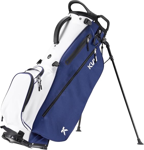 KVV Lightweight Golf Stand Bag with 7 Way Full-Length Dividers, 5 Zippered Pockets, Automatically Adjustable Dual Straps,Elegant Design