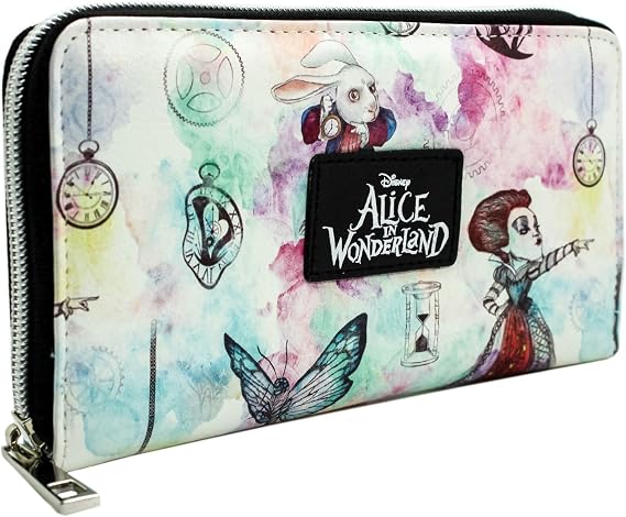 Alice In Wonderland Through the Looking Glass White Purse / Wallet
