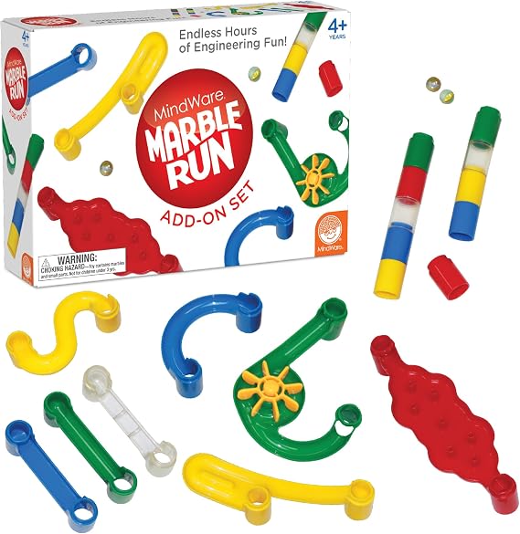 MindWare Marble Run Regular Add-On Set Expansion Pack for Marble Run Building Toy, 50 Durable Interlocking Pieces, Ages 4 and Up