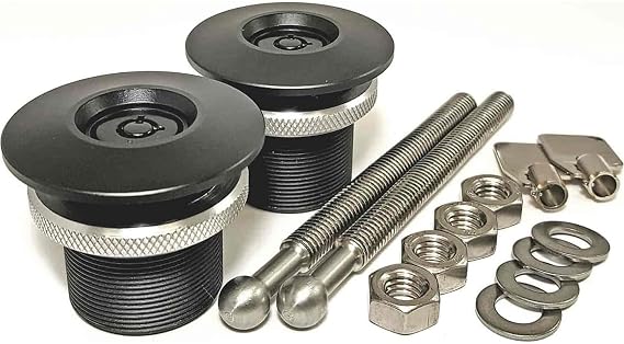 Quik-Latch QL-38L-LP/BP Lockable Push Button Hood Pin Kit