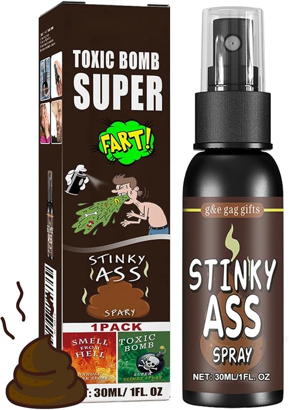 Tricky Liquid Fart Spray, Extra Strong Stinky Prank for Adults, Super Smelly Fake Fart for Pranks, Gags with Friends & Family, Funniest Stink Prank(Poop)