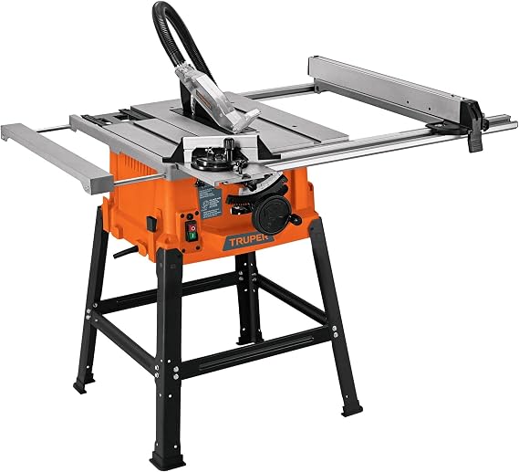 TRUPER SME-10B Table Saw 10" 1900 W (2-1/2 HP) with Base, Orange