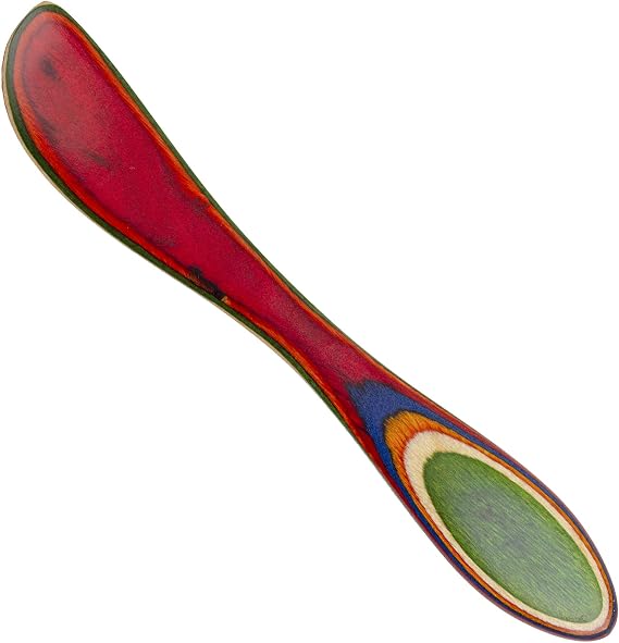 Totally Bamboo Baltique Marrakesh Collection Cheese Spreader Knife in Colored Birch Wood