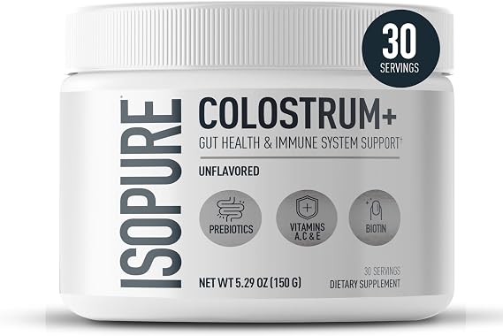 Isopure Bovine Colostrum Supplement Powder, Unflavored