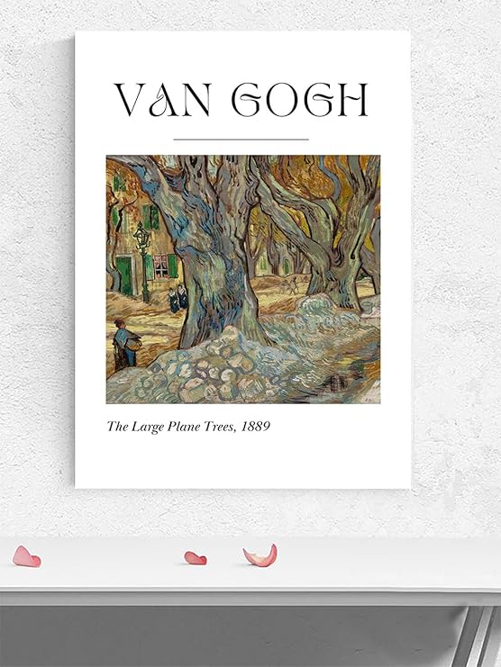 Postermanya Van Gogh, The Large Plane Trees, Büyük Çınar Ağaçları Sanatsal Poster, Afiş, Dekoratif Duvar Poster