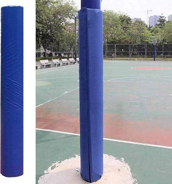 Round Pole Padding Blue Collision Barrier, Column Cushion Outdoor Fits, Self-Adhesive Safety Pole Wrap(20x100cm/7.9x39in)