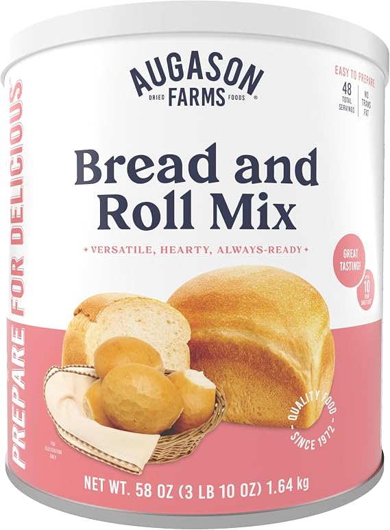Augason Farms Emergency Food Honey White Bread & Roll Mix, 58 oz by Augason Farms