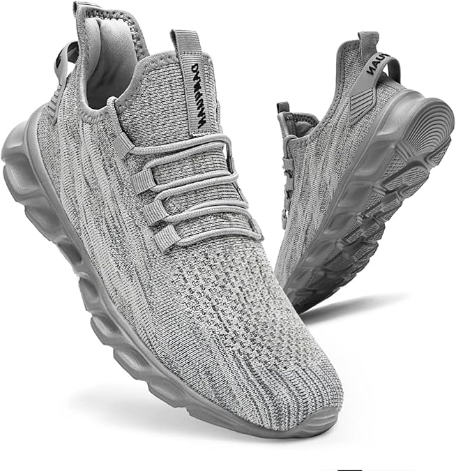 Mens Trainers Running Shoes Leisure Sneakers Mesh Walking Gym Tennis Shoes Lightweight Breathable Sports Outdoor Fitness Jogging