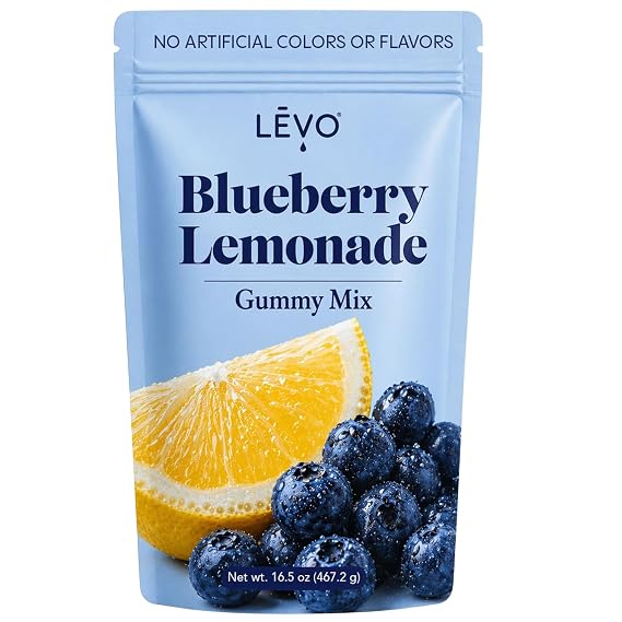 LEVO Gummy Mix - Blueberry Lemonade - Bulk Bag 16.5 oz - Make Your Own Infused Gummies - Each Bag Makes 192 Gummies - 1 Pack