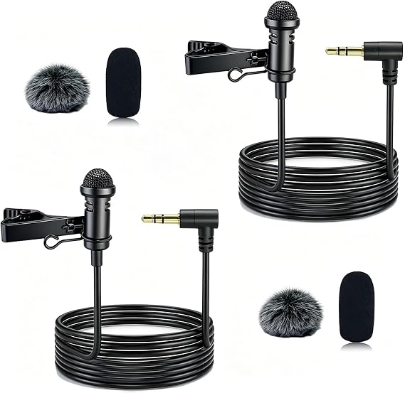 2Pcs Lavalier Microphone Compatible with DJI MIC 1/2