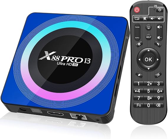 Android 13.0 TV Box, RK3528 Quad-Core with 4GB RAM and 128GB ROM Box