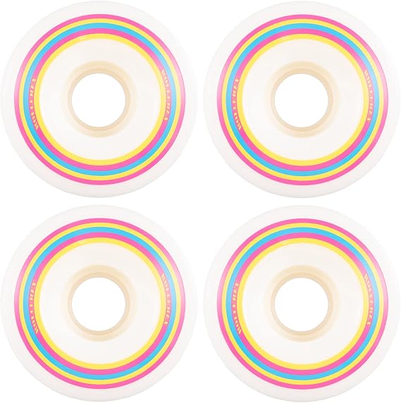 Rollerex Lollipop Boardwalk Longboard Wheels – 70mm Smooth Riding Cruiser Wheels (Optional Bearings, Spacers & Washers) – Durable, Quiet Ride for Cruising, Carving & Rough Terrain