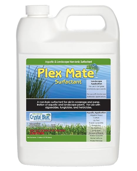 Plex Mate Aquatic Surfactant Gallon- Non-Ionic, Increase Product Coverage, Increase Product Penetration, Increase Product Effectiveness