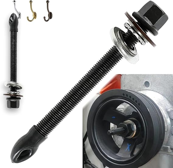 LS LT Harmonic Balancer Installation Tool Crank Crankshaft Pulley Installer with Thrust Bearing and Hex Wrench Flats For Chevrolet GM LS & LT Series V8 Engines LS1 LSX LS3 Vortec LQ4 L76 LT1 LT4