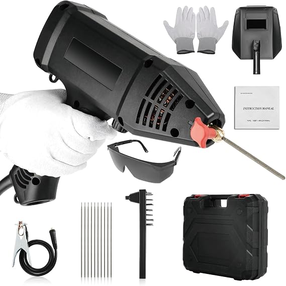 Handheld Welder Machine, 110V Portable Welding Machine with Digital Display IGBT Inverter 20-200Amp Welding Output Portable Welder Handheld for 1/16''-1/8'' Size Welding Rods