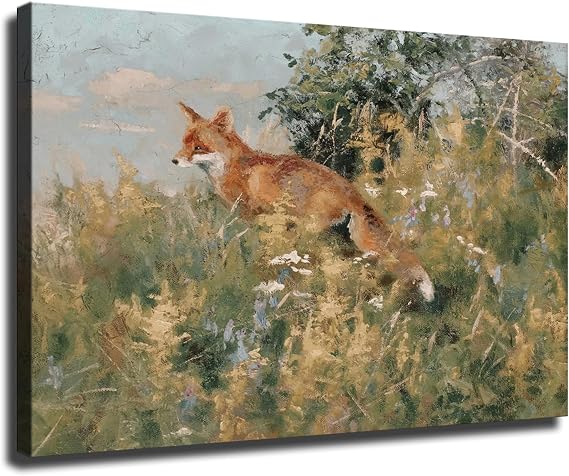Little Fox Fox Art Print (Framed,2436 inch)