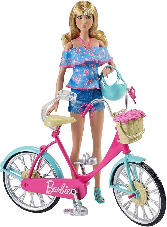 Barbie Bicycle with Basket of Flowers