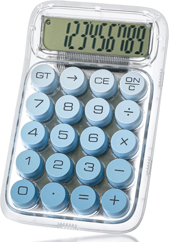Mr. Pen- Mechanical Switch Calculator, 10 Digits, Blue Calculator