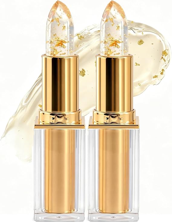 Lipstick For Older Women, Signature Lipstick, PH Adjusting Lipsticks, Transparent Colour Changing Lipsticks with Gold Foil, Long-Lasting 24 Hours Hydration, Deep Nourishment (2PCS)